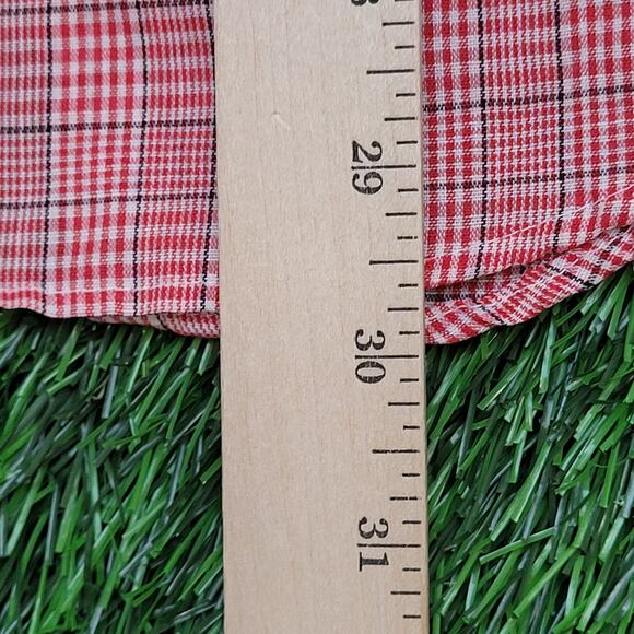 Vintage 80s Van-Heusen Button Shirt M 15.5 19x30 Glen Plaid - Picture 12 of 12